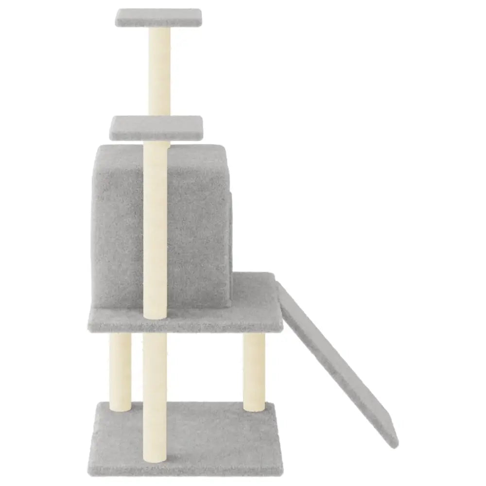 Vidaxl cat tree with sisal scratching posts light grey 110