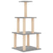 Vidaxl cat tree with sisal scratching posts light grey 111