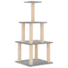 Vidaxl cat tree with sisal scratching posts light grey 111