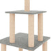 Vidaxl cat tree with sisal scratching posts light grey 111