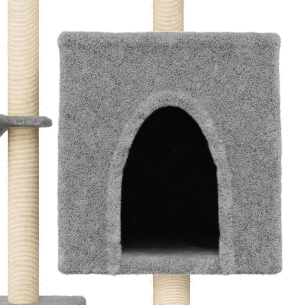 Vidaxl cat tree with sisal scratching posts light grey 117