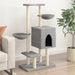 Vidaxl cat tree with sisal scratching posts light grey 117