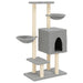 Vidaxl cat tree with sisal scratching posts light grey 117