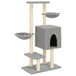 Vidaxl cat tree with sisal scratching posts light grey 117