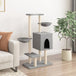 Vidaxl cat tree with sisal scratching posts light grey 117