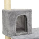 Vidaxl cat tree with sisal scratching posts light grey