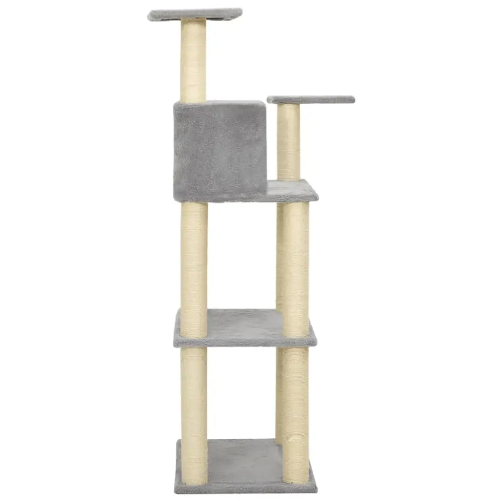 Vidaxl cat tree with sisal scratching posts light grey