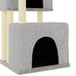 Vidaxl cat tree with sisal scratching posts light grey 122