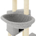 Vidaxl cat tree with sisal scratching posts light grey 122