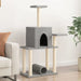 Vidaxl cat tree with sisal scratching posts light grey 122