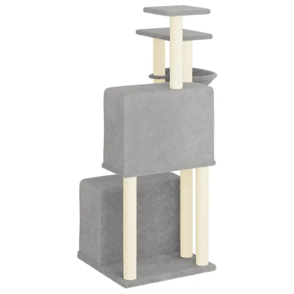 Vidaxl cat tree with sisal scratching posts light grey 122