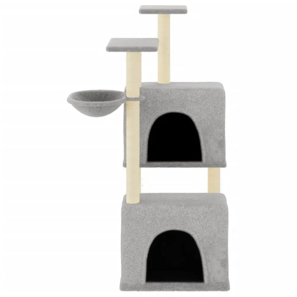 Vidaxl cat tree with sisal scratching posts light grey 122