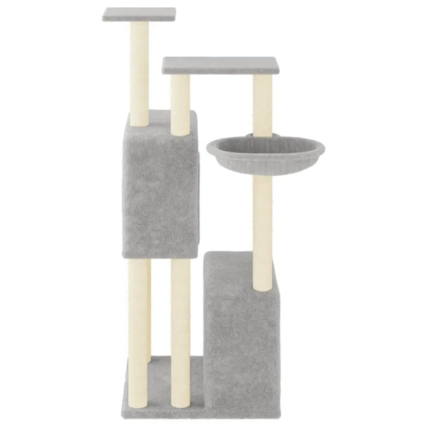 Vidaxl cat tree with sisal scratching posts light grey 122