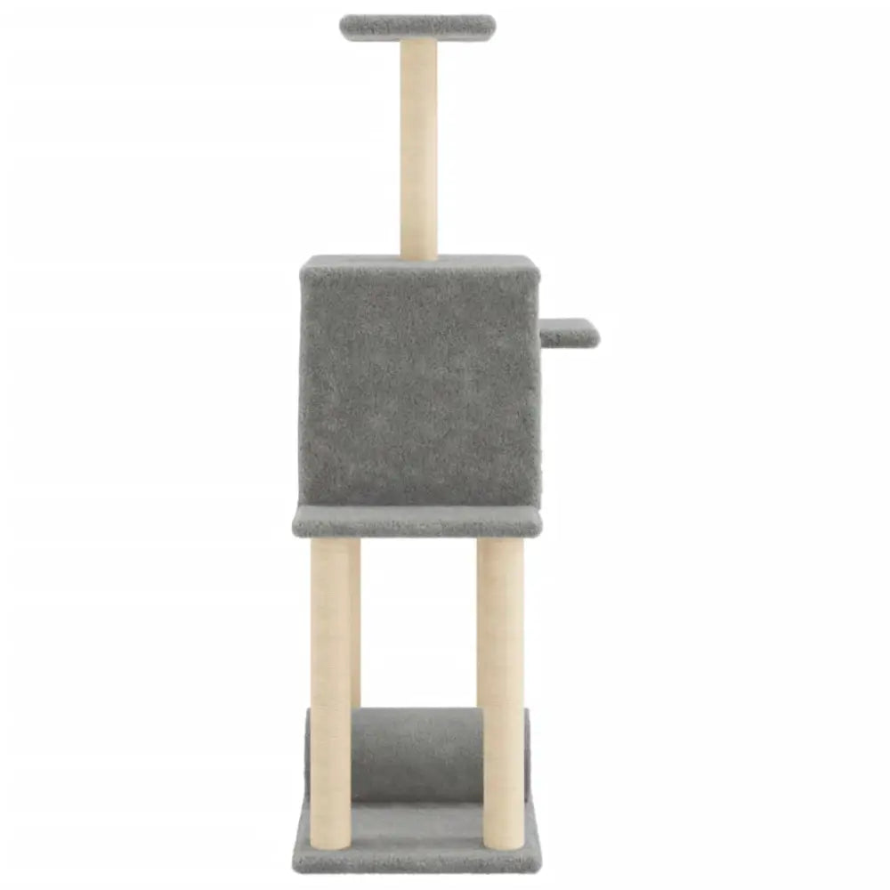 Vidaxl cat tree with sisal scratching posts light grey 122