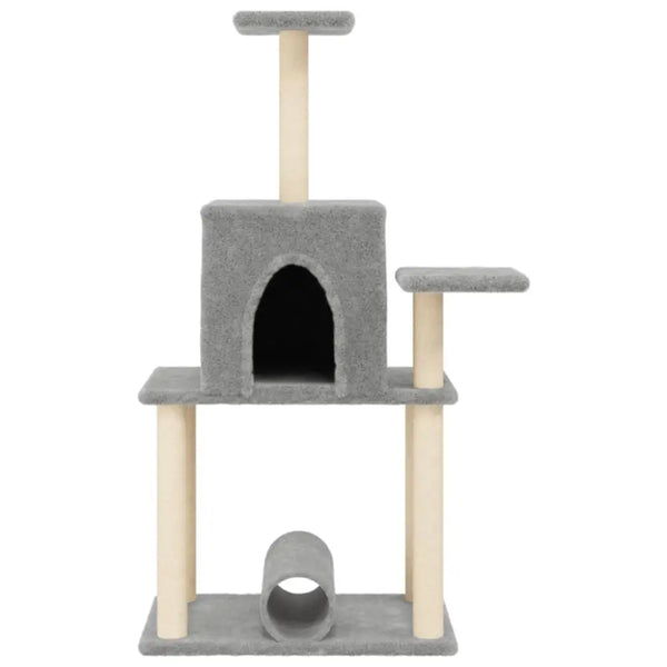 Vidaxl cat tree with sisal scratching posts light grey 122