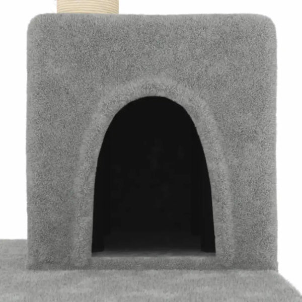 Vidaxl cat tree with sisal scratching posts light grey 123