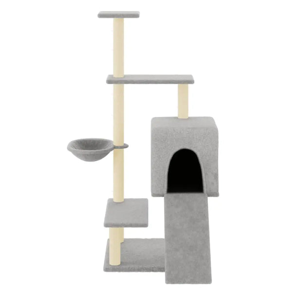 Vidaxl cat tree with sisal scratching posts light grey