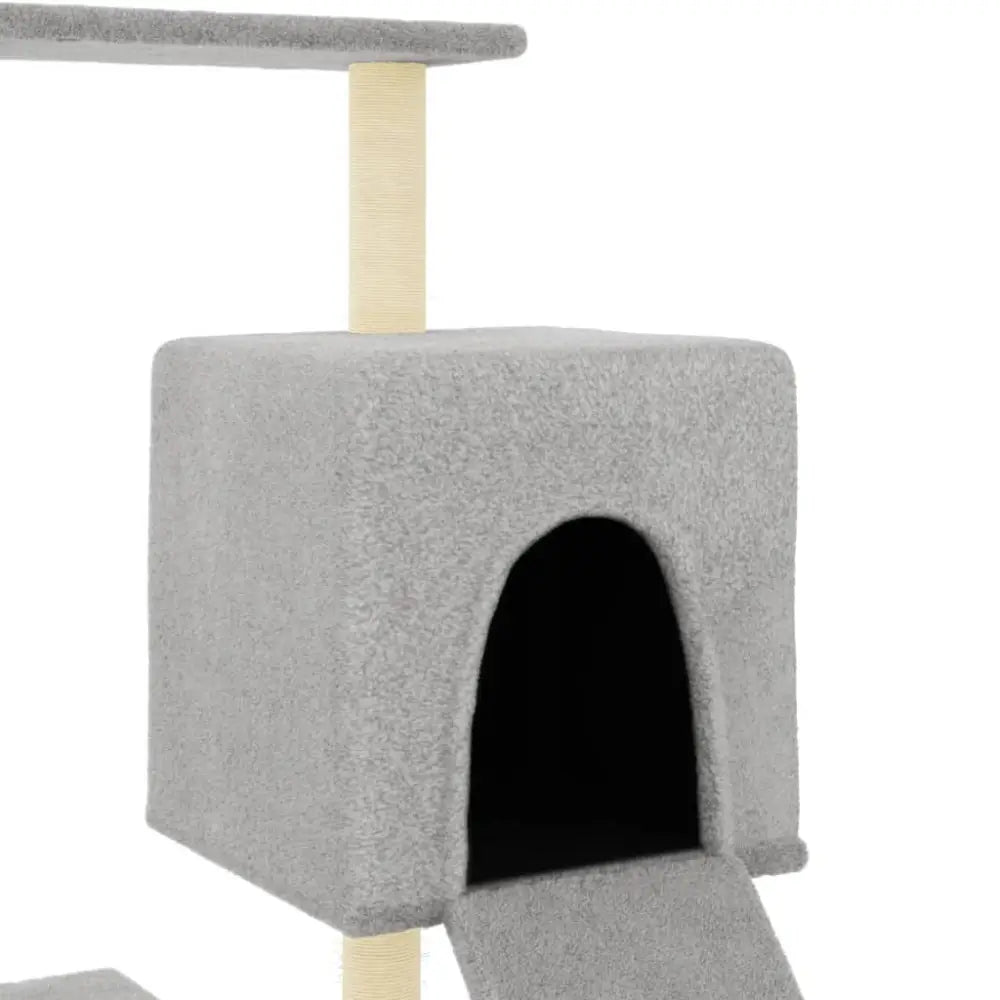 Vidaxl cat tree with sisal scratching posts light grey