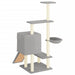 Vidaxl cat tree with sisal scratching posts light grey