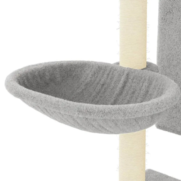 Vidaxl cat tree with sisal scratching posts light grey