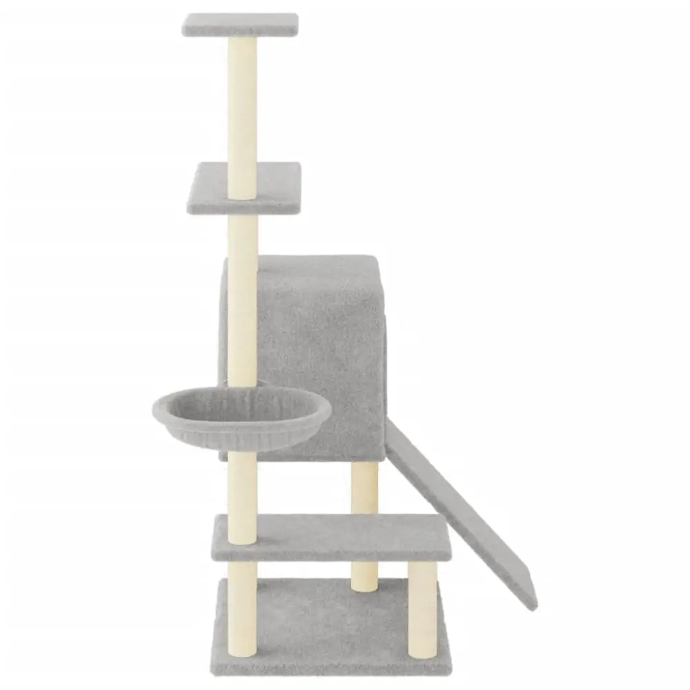 Vidaxl cat tree with sisal scratching posts light grey