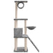 Vidaxl cat tree with sisal scratching posts light grey 131