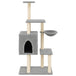 Vidaxl cat tree with sisal scratching posts light grey 131