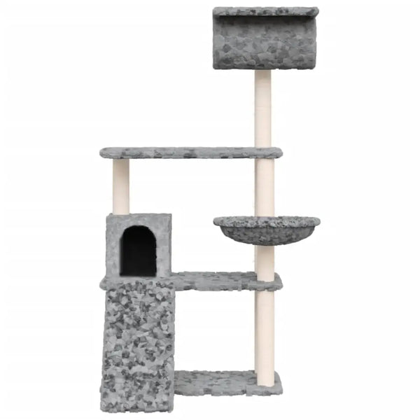 Vidaxl cat tree with sisal scratching posts light grey 131