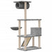 Vidaxl cat tree with sisal scratching posts light grey 131