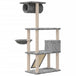 Vidaxl cat tree with sisal scratching posts light grey 131