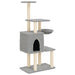 Vidaxl cat tree with sisal scratching posts light grey 131