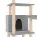 Vidaxl cat tree with sisal scratching posts light grey 132