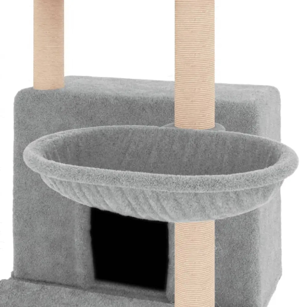 Vidaxl cat tree with sisal scratching posts light grey 132