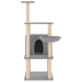 Vidaxl cat tree with sisal scratching posts light grey 132