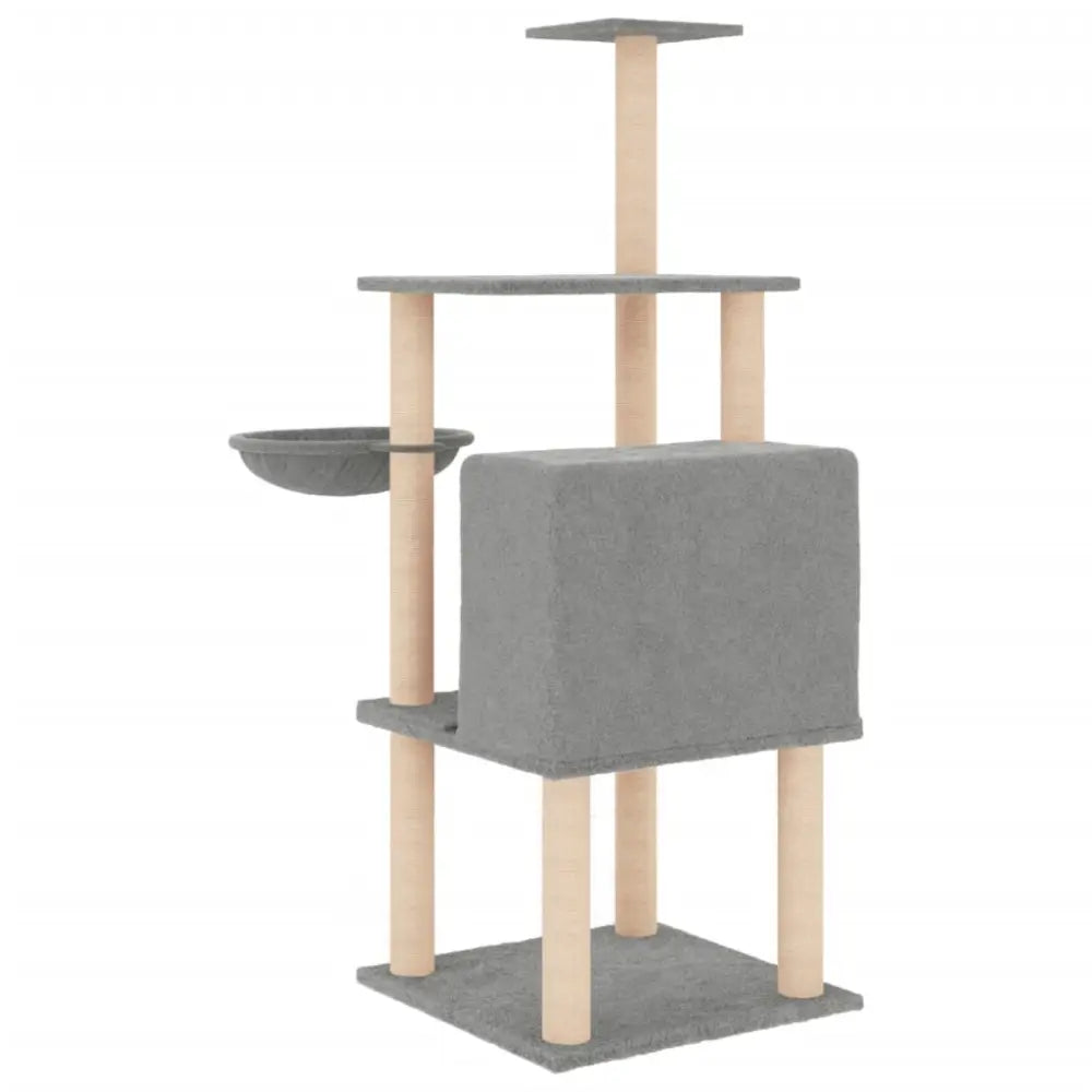 Vidaxl cat tree with sisal scratching posts light grey 132