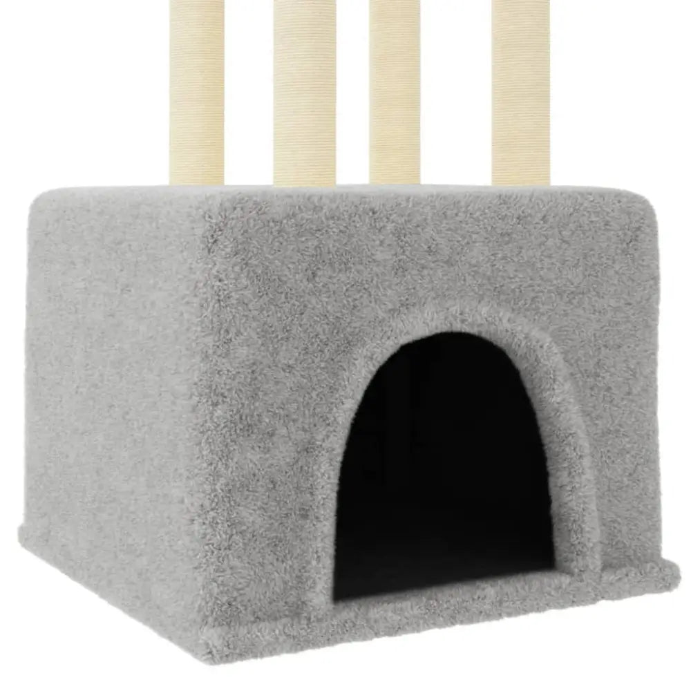 Vidaxl cat tree with sisal scratching posts light grey