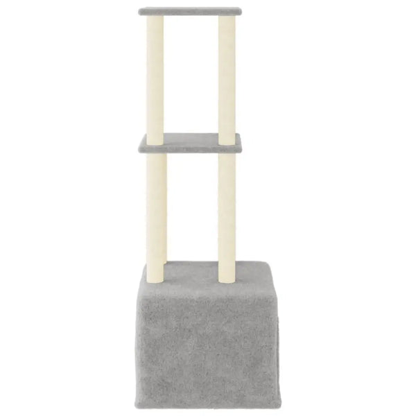 Vidaxl cat tree with sisal scratching posts light grey