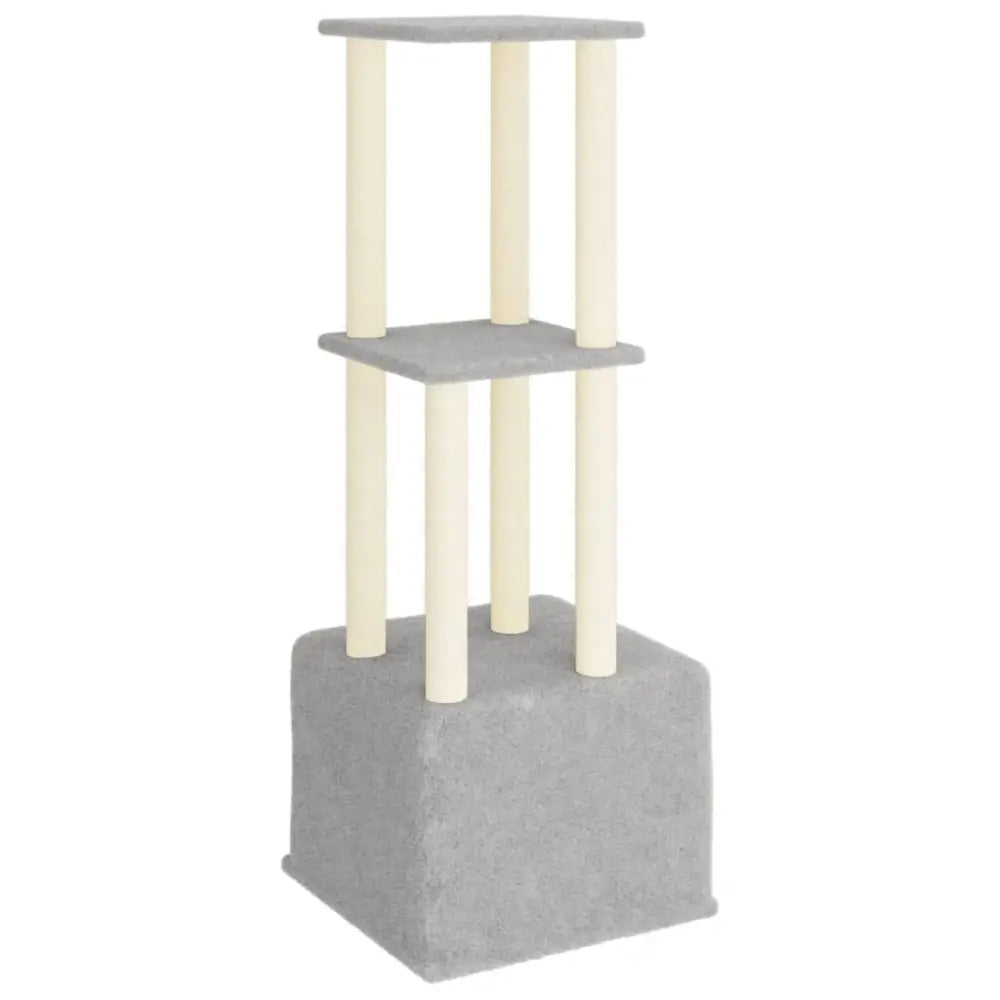 Vidaxl cat tree with sisal scratching posts light grey