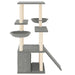 Vidaxl cat tree with sisal scratching posts light grey 133