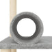 Vidaxl cat tree with sisal scratching posts light grey 136