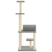 Vidaxl cat tree with sisal scratching posts light grey 136