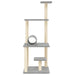 Vidaxl cat tree with sisal scratching posts light grey 136