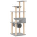 Vidaxl cat tree with sisal scratching posts light grey 141