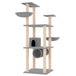 Vidaxl cat tree with sisal scratching posts light grey 141