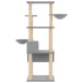 Vidaxl cat tree with sisal scratching posts light grey 141