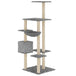 Vidaxl cat tree with sisal scratching posts light grey 142