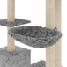 Vidaxl cat tree with sisal scratching posts light grey 142