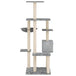 Vidaxl cat tree with sisal scratching posts light grey 142