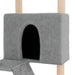 Vidaxl cat tree with sisal scratching posts light grey 143