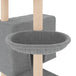 Vidaxl cat tree with sisal scratching posts light grey 143